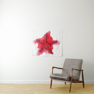 Waterverf Starfish Wandkleed