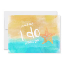 Waterverf Starfish word mijn Bridesmaid