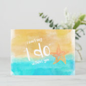 Waterverf Starfish word mijn Bridesmaid Kaart (Staand voorkant)