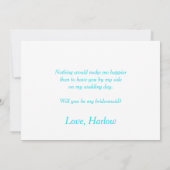 Waterverf Starfish word mijn Bridesmaid Kaart (Achterkant)