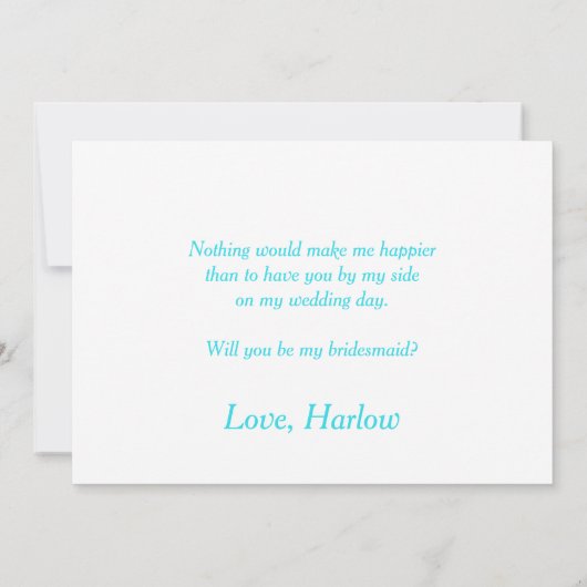 Waterverf Starfish word mijn Bridesmaid Kaart (Achterkant)