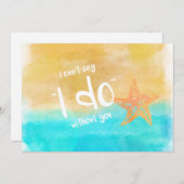 Waterverf Starfish word mijn Bridesmaid Kaart (Voorkant / Achterkant)