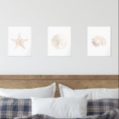 Waterverf Starfish Zand Dollar Zee Shell Beach Muurkunst Sets (Slaapkamer)