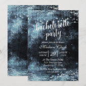 Waterverf Starry Bachelorette Feestuitnodiging Kaart (Voorkant / Achterkant)