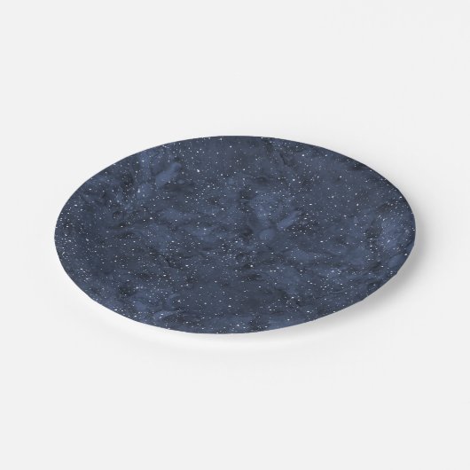 Waterverf Starry Skies Birthday Papieren Bordje (Gekanteld)