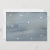 Waterverf Stars Baby Stats Foto geboorte Aankondiging (Achterkant)