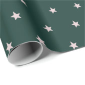Waterverf Stars Modern Green Cadeaupapier (Rol Hoek)