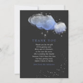 Waterverf Stars Night Sky Baby shower Hartelijk da Bedankkaart (Voorkant)