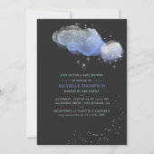 Waterverf Stars Night Sky Baby shower Uitnodiging (Voorkant)