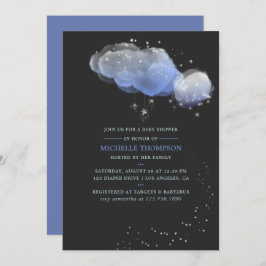 Waterverf Stars Night Sky Baby shower Uitnodiging