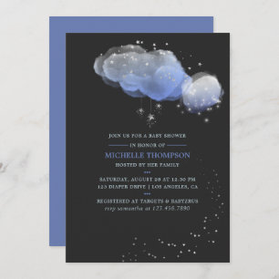 Waterverf Stars Night Sky Baby shower Uitnodiging