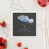 Waterverf Stars Night Sky Boy Baby shower Servet (Insitu)