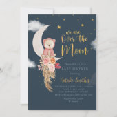 Waterverf stars wolken over het Baby shower van de Kaart (Voorkant)