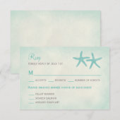 Waterverf Startvis bruiloft RSVP/reactiekaart RSVP Kaartje (Voorkant / Achterkant)