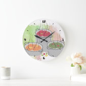 Waterverf steaming sauces keukenklok grote klok (Huis)