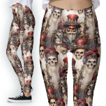 Waterverf Steampunk Santa Gothic Feestelijke Skull Leggings<br><div class="desc">Omarm gothmas met deze Waterverf Steampunk Santa Gothic Leggings. Santa schedels don rode steampunk top hoeden, exuding echte Santa stijl met lange vloeiende witte baarden. Stap uit in stijl of laat je liefde voor steampunk en gothic vibes zien in de sportschool of yogales. Mis de kans niet om deze unieke...</div>