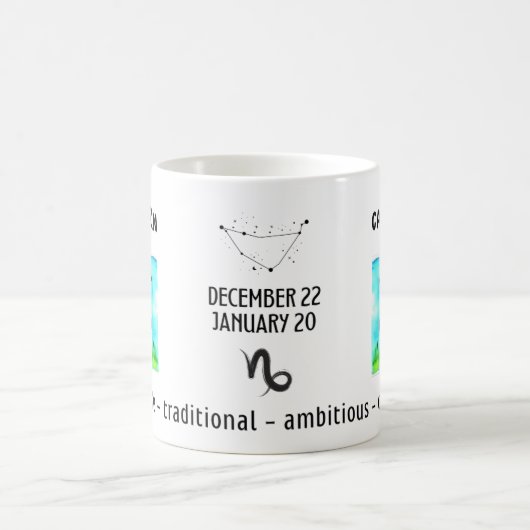 waterverf Steenbok dierenriem en eigenschappen Koffiemok (Center)