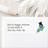 Waterverf Stellar Jay Bird Natuur Art Etiket (Insitu)