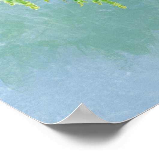 Waterverf Stellar Jay Bird Natuur Poster (Hoek)