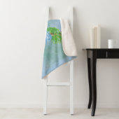 Waterverf Stellar Jay Bird Wildlife Art Sherpa Deken (In situ)