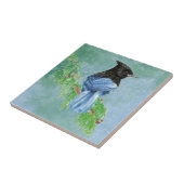 Waterverf Stellar Jay Bird Wildlife Art Tegeltje (Zijkant)