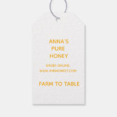 Waterverf Stem van Rozen met bijen Gift Label Cadeaulabel (Achterkant)