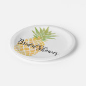 Waterverf stencil ananas | VRIJGEZELLENFEEST Papieren Bordje (Gekanteld)