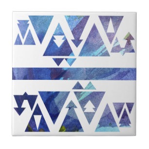 Waterverf stencil tegeltje