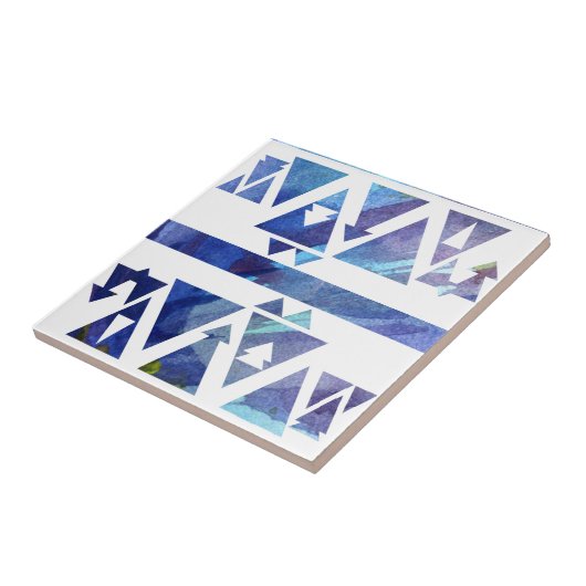 Waterverf stencil tegeltje (Zijkant)