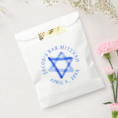 Waterverf ster CUSTOM BAR BAT MITZWAH Bedankzakje (Gezegeld)