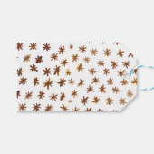 Waterverf sterren - ambergeel cadeaulabel (Voorkant (Horizontaal))