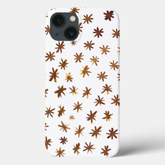 Waterverf sterren - ambergeel Case-Mate iPhone case (Achterkant)