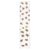 Waterverf sterren - ambergeel korte tafelloper (Voorkant)