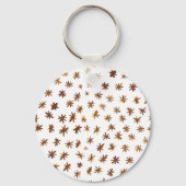 Waterverf sterren - ambergeel sleutelhanger (Achterkant)