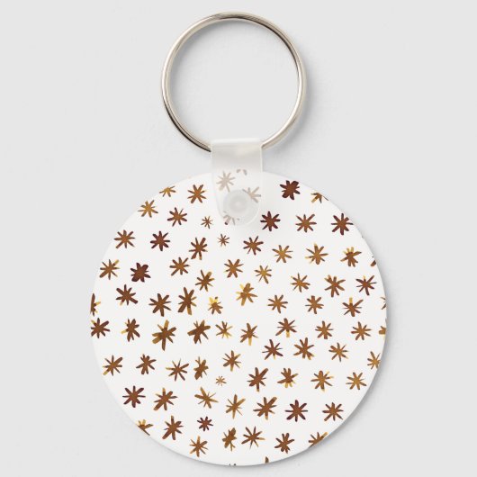 Waterverf sterren - ambergeel sleutelhanger (Achterkant)