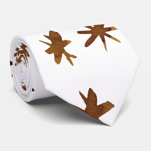 Waterverf sterren - ambergeel stropdas (Opgerold)