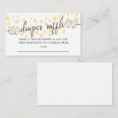 Waterverf sterren Baby shower Diaper Raffle Ticket Informatiekaartje (Voorkant / Achterkant)