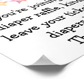 Waterverf Sterren Baby shower Luier Raffle Poster (Hoek)