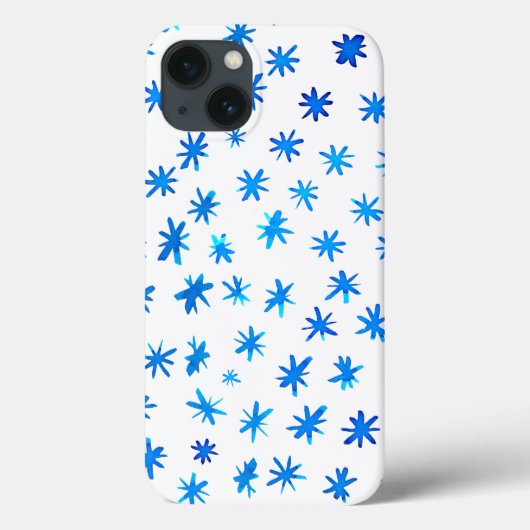 Waterverf sterren - blauw Case-Mate iPhone case (Achterkant)