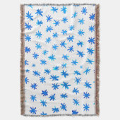 Waterverf sterren - blauw deken (Voorkant Verticaal)
