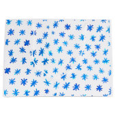 Waterverf sterren - blauw groot cadeauzakje (Voorkant)