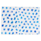 Waterverf sterren - blauw groot cadeauzakje (Achterkant)