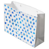 Waterverf sterren - blauw groot cadeauzakje (Achterkant Gekanteld)