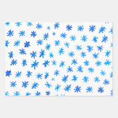 Waterverf sterren - blauw inpakpapier vel (Voorkant)