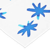Waterverf sterren - blauw korte tafelloper (Hoek)