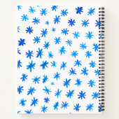 Waterverf sterren - blauw notitieboek (Achterkant)