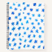 Waterverf sterren - blauw notitieboek (Voorkant)