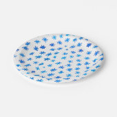 Waterverf sterren - blauw papieren bordje (Gekanteld)