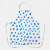Waterverf sterren - blauw schort (Voorkant)