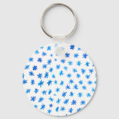 Waterverf sterren - blauw sleutelhanger (Achterkant)
